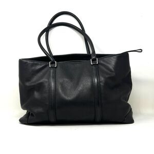 Coach Black Leather Tote Bag